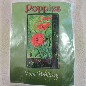Toni Whitney Design Poppies Quilt Sewing Kit, Wall Hanging Art, 2012